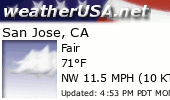 Click for Forecast for San Jose, California from weatherUSA.net